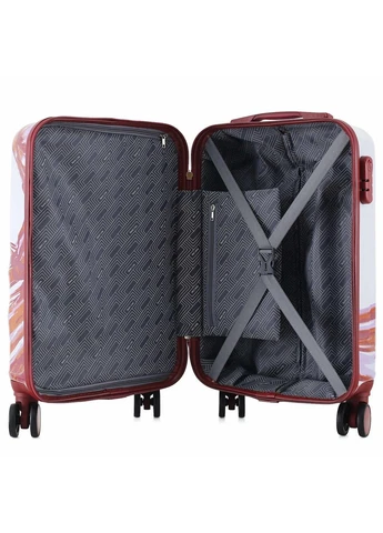 Валіза 20" (S) White/Red Print 44 л на 4 колесах Semi Line (402933702)