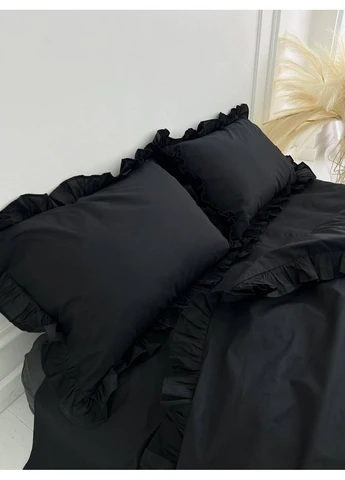 Наволочка з рюшею 70х70 на блискавці Бязь Gold Luxe No Brand (401912413)
