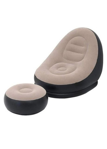 Надувное кресло с пуфом для отдыха AIR SOFA велюровое No Brand (366238686)