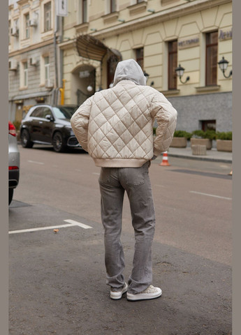 Молочная демисезонная женская демисезонная куртка бомбер «city mood» 951752 Lusskiri