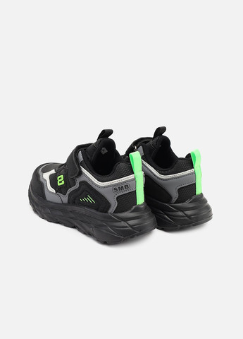 Черные демисезонные кроссовки для мальчика, на плоской подошве цвет черный cb-00273836 Kimboo