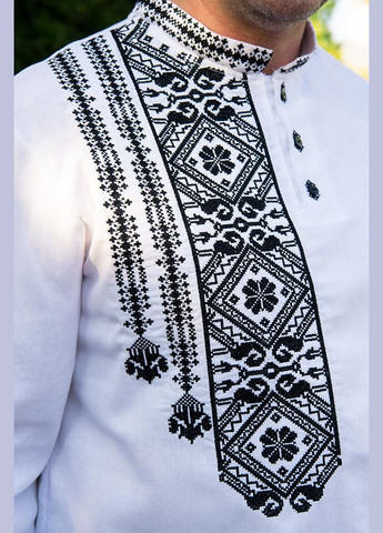 Белая мужская вышиванка калуш белая V&V (312522063)