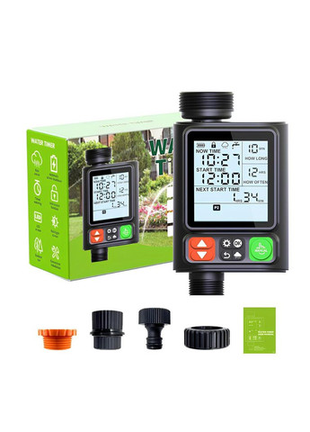 Программируемый таймер подачи воды XON WaterTimer X344 для полива (XWTDCS312401B 3497) Черный XON E-Tech (361990876)