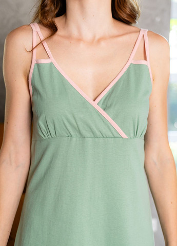 Фисташковая рубашка с цветами Трикомир