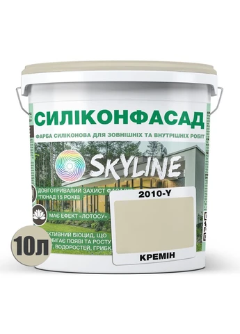 Краска Фасадная Силиконфасад 2010-Y Кремин 10 л SkyLine (387636580)