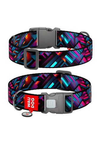 Ошейник для собак нейлоновый Nylon с QR паспортом, XXL, Ш 35 мм, Длин 46-70 см WAUDOG (322642477)