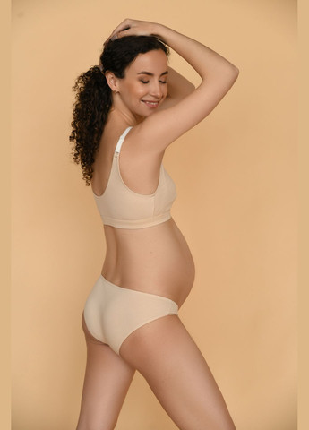 Бежевый топ для беременных и кормящих мамочек Мамин Дім хлопок