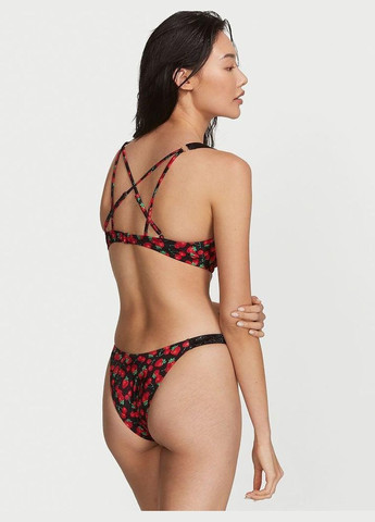 Комбинированный демисезонный нижняя часть женского купальника shine strap brazilian bikini со стразами s комбинированные Victoria's Secret