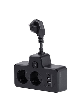 Сетевой фильтр на 2 евро розетки с 2 USB и 2 Type-C черный HP-5-18 Jooki (360920831)