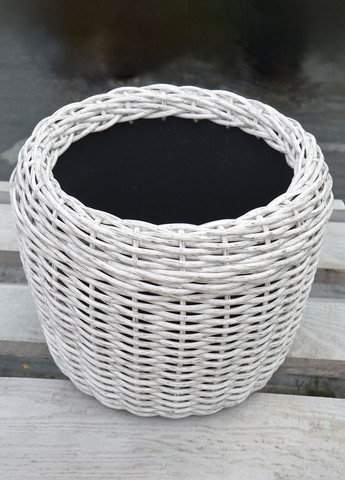 Кашпо 12 литров (горшок для цветов и растений),Вазон из искусственного ротанга ручной работы. Handmade (329193743)