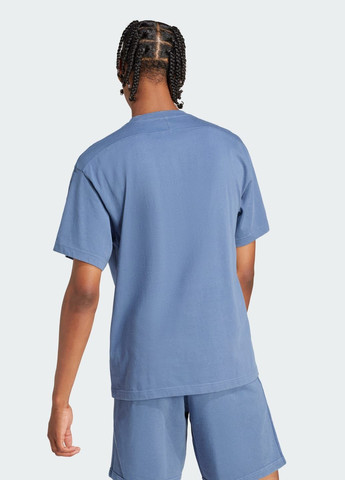 Синя футболка all szn 3-stripes garment wash adidas