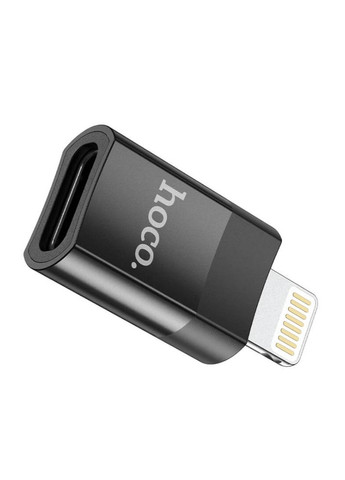 Адаптер UA17 Lightning Male to Type-C female USB2.0 adapter Black Hoco (297453061)