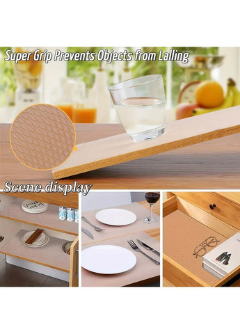 Антибактеріальний протиковзкий килимок для холодильника, кухні, полиць, ящиків шаф 45х100 см Kitchen Master (360801503)