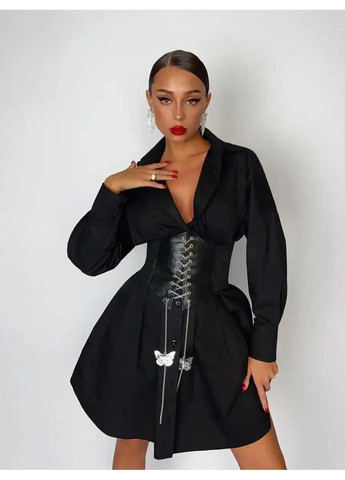 Женский стильный декоративный корсет с бабочками, который дополнит ваш образ, Декоративный корсет No Brand Декоративний корсет з метеликами чорний (351865492)