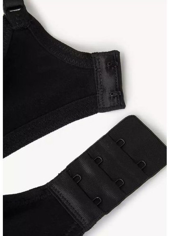 Чорний планж бюстгальтер M&S без кісточок бавовна органічна