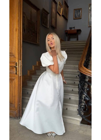 Білий елегантна міді сукня костюмка No Brand