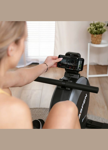 Гребний тренажер HS-080R Aspen магнітний чорно-золотистий Hop-Sport (333339631)