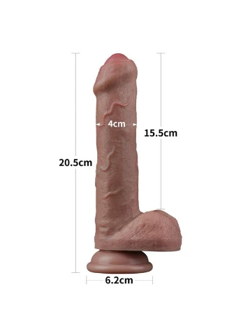 Фаллоимитатор с венами Dual Layered Silicone Cock 8.0 Lovetoy (317205120)