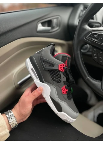 Червоні кросівки чоловічі nike air jordan 4 infared найк аір джордан червоні демісезон No Brand