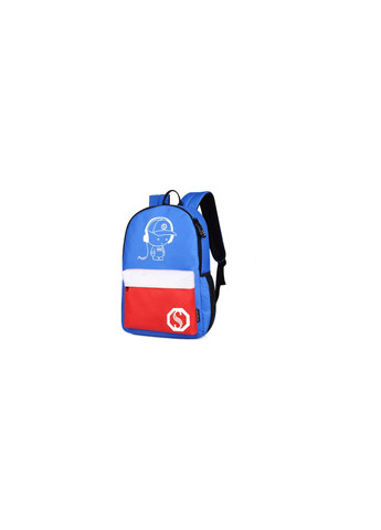 Городской рюкзак Music Senkey & Style синий с красным, который светится в темноте Senkey&Style (290683383)