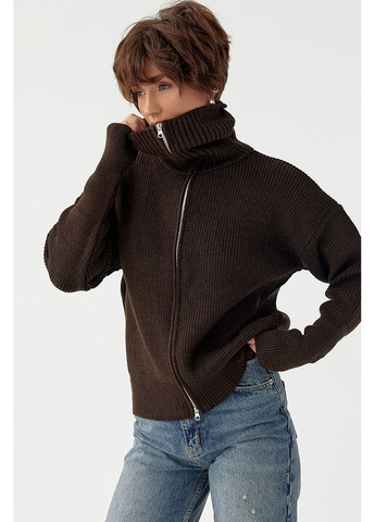 Темно-коричневый зимний кардиган Lurex