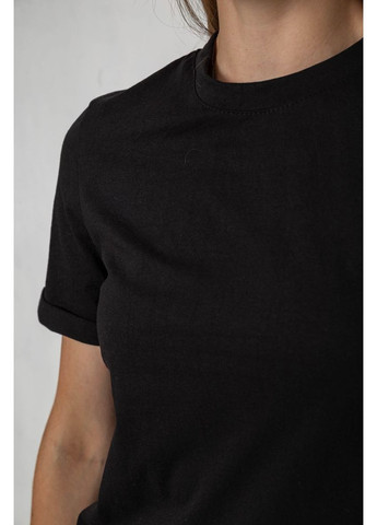 Футболка жіноча однотонна, колір чорний, 238R111-1 Annabelle - (340064870)