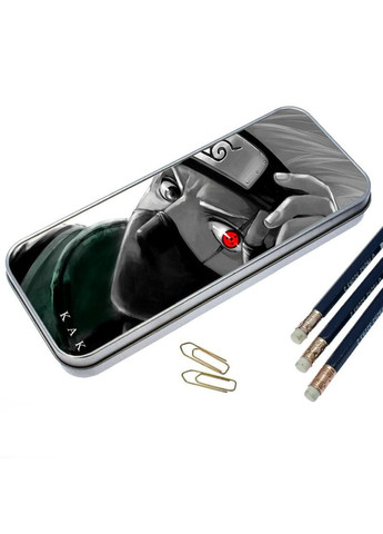 Пенал шкільний для хлопчика та дівчинки металевий Наруто #013 7*18 см Silver No Brand (309156329)