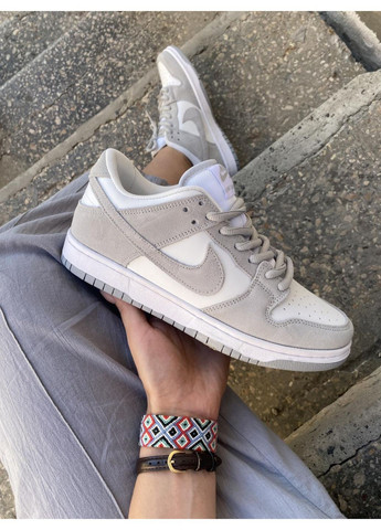 Серые демисезонные кроссовки мужские nike dunk low white grey найк сб данк No Brand