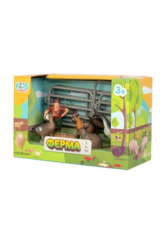Детский игрушечный набор "Ферма" Q9899 X14_3 гусь, утка, петух Kids Team (364130910)