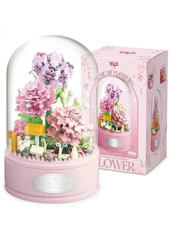 Универсальный музыкальный конструктор Musical Dianthus серия Musical Flask Розовые гвоздики под куполом 624 детали (2104619287) No Brand (382242553)
