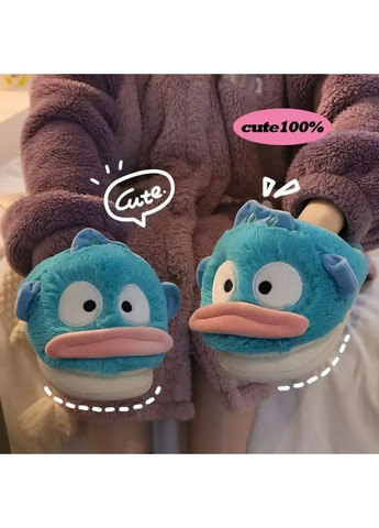 Тапочки домашние мягкие и теплые в виде Рыбы Шар. Прикольные тапочки 38-39р No Brand (356731168)