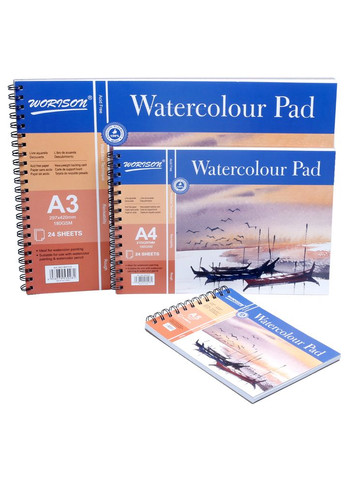 Альбом для акварели Watercolor Pad формат А5 24 листа 180г/м² Worison (322635077)