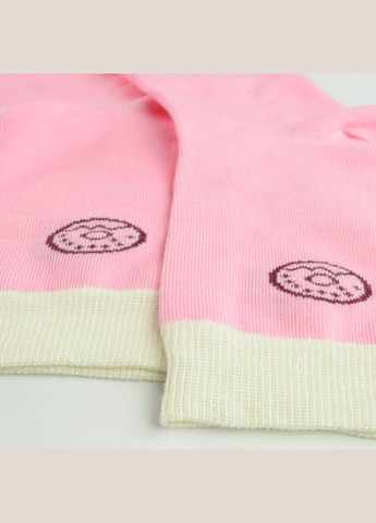 Розовые демисезонные носки женские классические с рисунком высокие 36-41 розовый GM Textile (308270883)