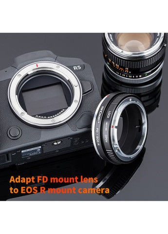 Адаптер (переходник) FD - CANON EOS R (для беззеркальных камер Canon с байонетом EOS RF) K&F Concept (369726220)