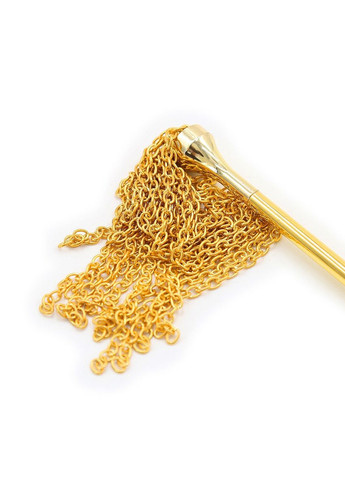 Перо для щекотания с металлическим кнутом золото Whip Sex Feather DS Fetish (306440970)