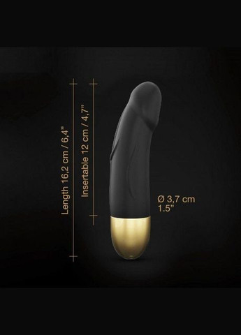 Вібратор Real Vibration S Gold 2.0, діаметр 3,7см, перезаряджуваний, для точки G Dorcel (303895390)