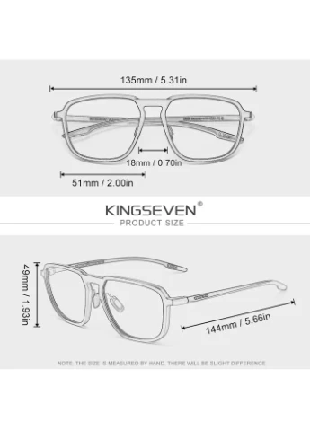 Очки компьютерные Blue Blocker 45% для мужчин и женщин 9205 Black 45 KINGSEVEN (400260523)