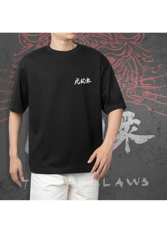 Чорна футболка з принтом кіберпанк - tyger claws No Brand