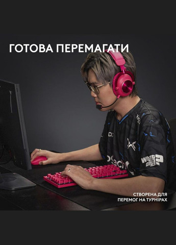 Клавіатура G Pro X TKL Lightspeed Tactile Magenta (920-012159) Logitech (319534547)