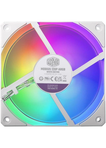 Кулер Mobius 120P ARGB рамка Air-Focus, RGB Gen 2 (Білий) Cooler Master (296790760)