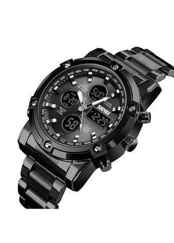 Часы кварцевые мужские черные с будильником и календарем стрелочно-электронные ProDobro (367265145)