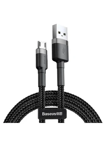 Дата кабель USB 2.0 AM to Micro 5P 1.0m 2.4A серо-черный (CAMKLF-BG1) Baseus USB 2.0 AM to Micro 5P 1.0m 2.4A grey-black (388709929)