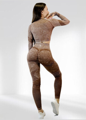 Костюм для фітнесу жіночий лосини пуш ап та топ LILAFIT (307923236)