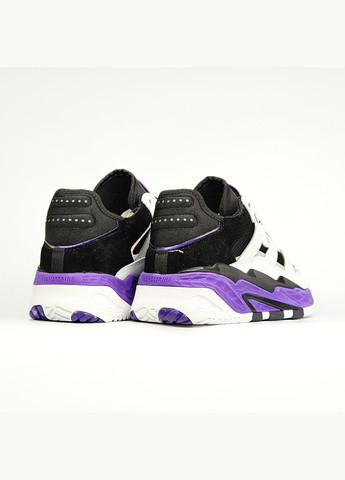 Кросівки жіночі і чоловічі Adidas Niteball white black purple | Адідас Найтбол білі чорні фіолетові No Brand білі демісезони (307397811)