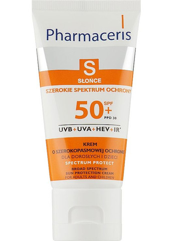Солнцезащитный крем для детей S Broad Spectrum Sun Protect Cream SPF50 50ml (780857-12167) Pharmaceris (368641727)