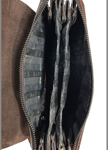 Сумка барсетка чоловіча із натуральної шкіри коричнева тиснена (Д/Ш/В) 22/8/25(см) Karya (336377919)