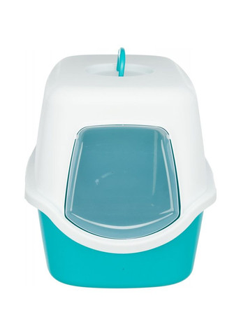 Туалет Vico для кошек, с колпаком-крышкой, дверцей и ручкой, бирюзовый 40х40х56 см Trixie (362702389)