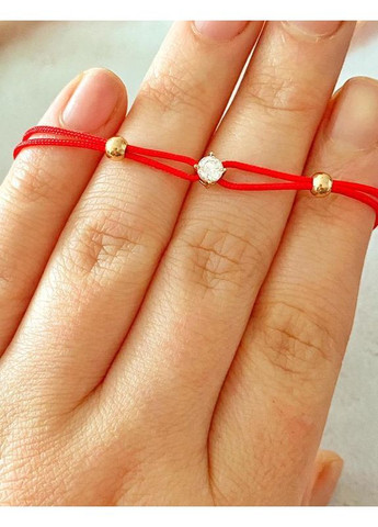 Браслет "Червона Нитка з Позолоченою Вставкою" 17см-20.5см, Позолота No Brand (362535156)