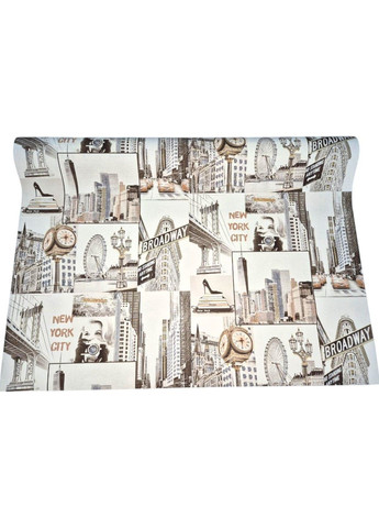 Шпалери вінілові 10.05 × 1.06 м Слов’янські шпалери 2351-05, міський стиль для вітальні, спальні, кабінету Слов'янські шпалери (340275322)