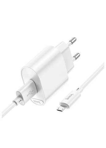 Зарядное устройство для (6931474784827) Hoco C109A Fighter USB QC3.0 + cable Micro 5P White (370017200)